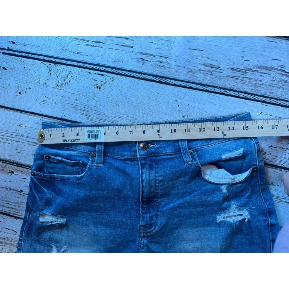 Pistola Shorts 31 Distressed Blue Cut Off Relaxed High Rise Womens‎